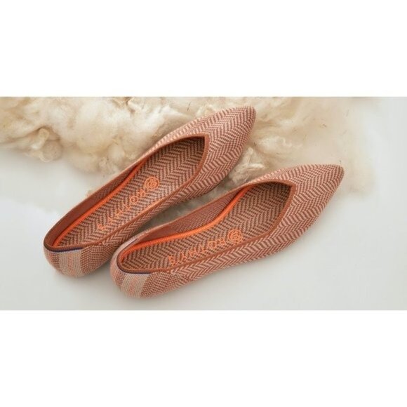 Rothy's Camel Herringbone Merino The Point - Picture 3 of 9